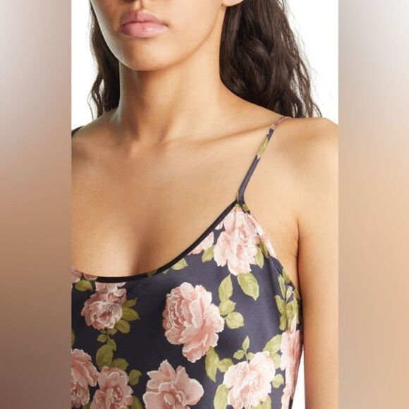 NWT Reformation Alisal Floral Print Silk Midi Slip Dress in Black $248 size XS - Picture 3 of 13